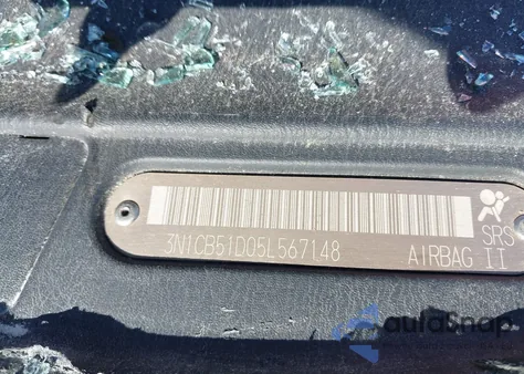 2005 Nissan Sentra 1.8S из США, поврежденный, VIN 3N1CB51D05L567148